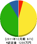 勝田組 貸借対照表 2011年12月期