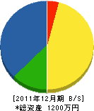 吉田塗装店 貸借対照表 2011年12月期