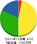 片原電機店 貸借対照表 2011年12月期