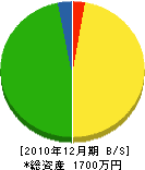 恵比須建設 貸借対照表 2010年12月期