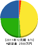 西田電気店 貸借対照表 2011年12月期