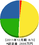 松本建築 貸借対照表 2011年12月期