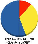 中村塗装 貸借対照表 2011年12月期