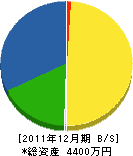 中川電気工業 貸借対照表 2011年12月期
