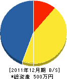 飛天工業 貸借対照表 2011年12月期 飛天工業 貸借対照表 2011年12月期