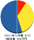 新井組 貸借対照表 2011年12月期