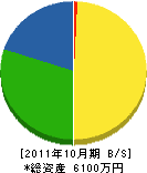 齋藤水道工業 貸借対照表 2011年10月期