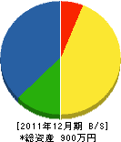 山田電気工業 貸借対照表 2011年12月期