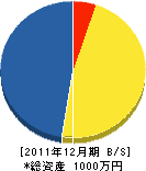 松井ハウス 貸借対照表 2011年12月期