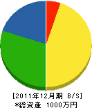 石川工務店 貸借対照表 2011年12月期