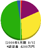 菅組 貸借対照表 2008年6月期