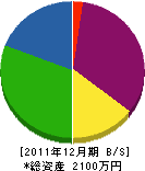 潮奈美フラワー 貸借対照表 2011年12月期