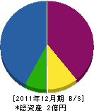 宍倉造園土木 貸借対照表 2011年12月期