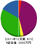 竹田組 貸借対照表 2011年12月期