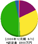 谷村表具店 貸借対照表 2008年12月期