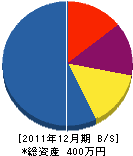 井手長造園 貸借対照表 2011年12月期