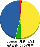 黒澤鉄工所 貸借対照表 2009年7月期