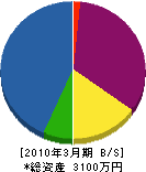 下井田造園 貸借対照表 2010年3月期