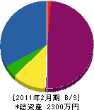 畠山電工 貸借対照表 2011年2月期