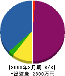 川本工務店 貸借対照表 2008年3月期