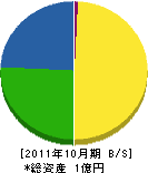 染宮造園 貸借対照表 2011年10月期