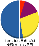 松田塗店 貸借対照表 2012年12月期