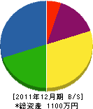 新井土木 貸借対照表 2011年12月期