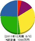 亀井内装畳店 貸借対照表 2011年12月期