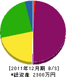 川原畳店 貸借対照表 2011年12月期