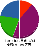 平山電気工事店 貸借対照表 2011年12月期