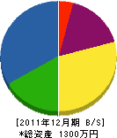 江藤ペンキ店 貸借対照表 2011年12月期