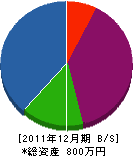 田村工業 貸借対照表 2011年12月期