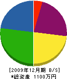 小島製畳 貸借対照表 2009年12月期