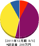 永田商会 貸借対照表 2011年12月期