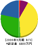 加藤組 貸借対照表 2008年9月期