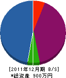 田崎建設 貸借対照表 2011年12月期