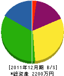 竹田工務店 貸借対照表 2011年12月期