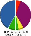 小泉鑿泉工業 貸借対照表 2011年12月期
