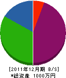 薮内電工 貸借対照表 2011年12月期