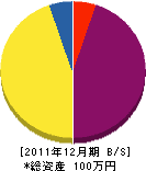 平川畳店 貸借対照表 2011年12月期