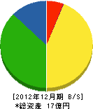 京都帝酸 貸借対照表 2012年12月期
