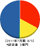 京都社寺錺漆 貸借対照表 2011年7月期