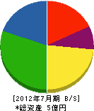 内田組 貸借対照表 2012年7月期