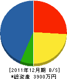 八木橋建築 貸借対照表 2011年12月期