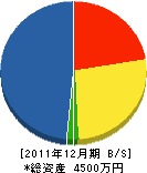 豊坂建設 貸借対照表 2011年12月期