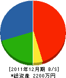 斉藤塗装店 貸借対照表 2011年12月期