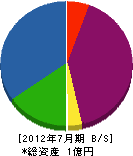 小野設備 貸借対照表 2012年7月期