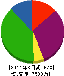 河合清掃社 貸借対照表 2011年3月期