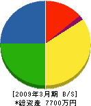大斗興産 貸借対照表 2009年3月期
