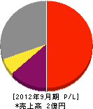 竹田電設 損益計算書 2012年9月期